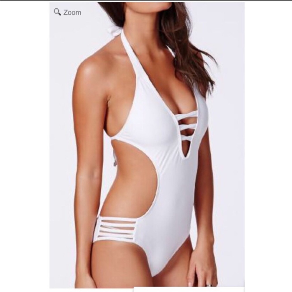 White one piece bathing suit